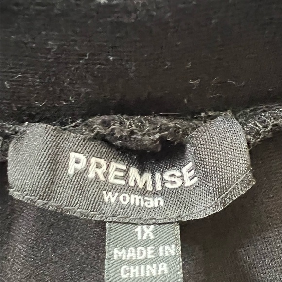 PREMISE Plus Size Lady’s 1X Skinny Black Dress Pants - Picture 2 of 2